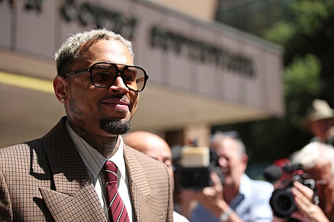 US rapper Chris Brown leaves Southwark Crown Court in London on July 11, 2025, after pleading not guilty to a charge of occasioning actual bodily harm during an alleged London nightclub brawl in 2023.