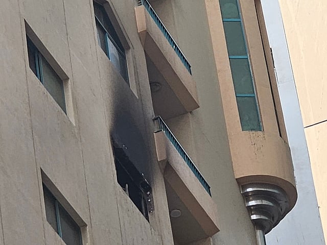 The blaze was quickly contained to a single flat and did not spread to other units.