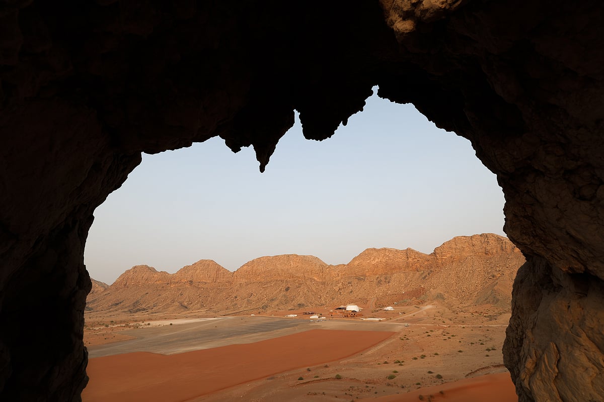 Faya Palaeolandscape in Sharjah added to UNESCO World Heritage List is seen through Mleiha Eye. 