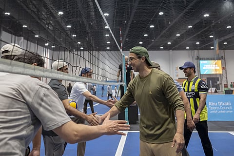 Watch: Sheikh Mansour plays volleyball at Abu Dhabi Summer Sports event
