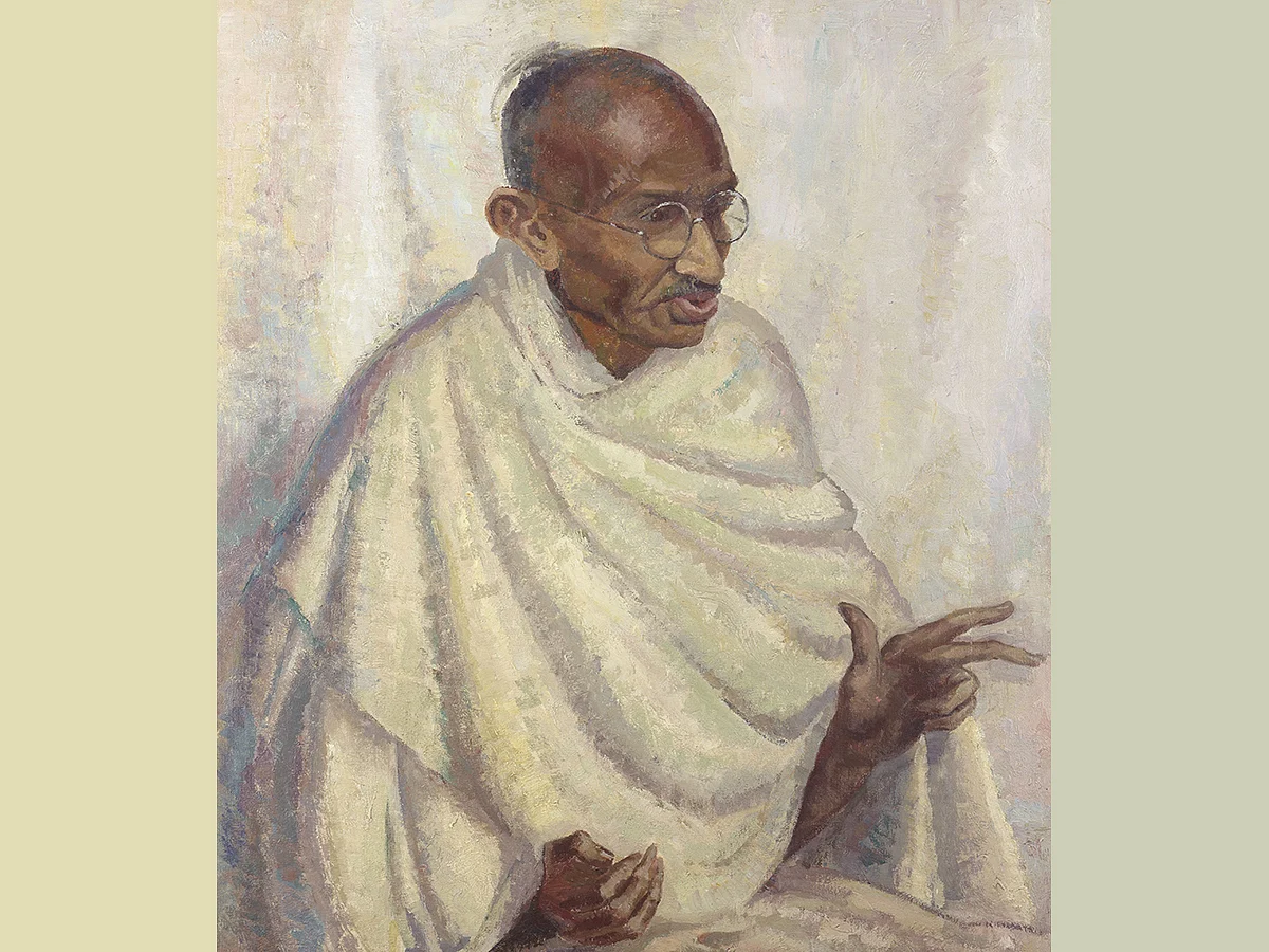 A portrait of Mahatma Gandhi by Clare Leighton sold for £152,800 at Bonhams on July 15, 2025.