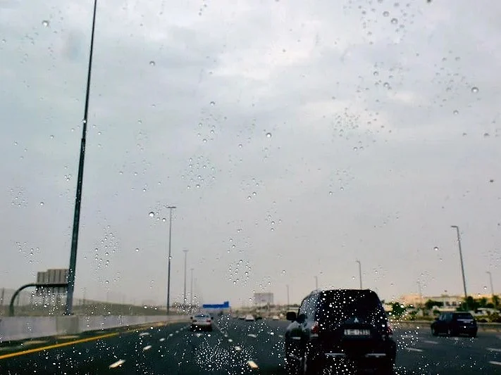 Dark rain clouds hover over Dubai on 26th July, 2022. 