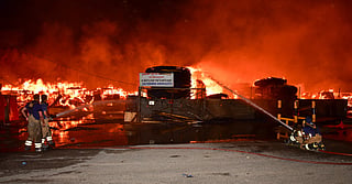 Massive fire breaks out at Kuwait scrap yard amid extreme heat and strong winds