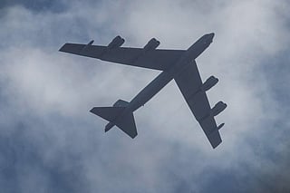 A US B-52 'Stratofortress' bomber.