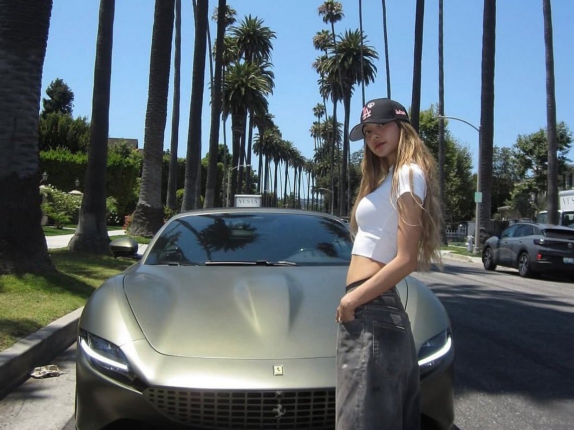 Blackpink's Lisa shared photos of her new Ferrari.