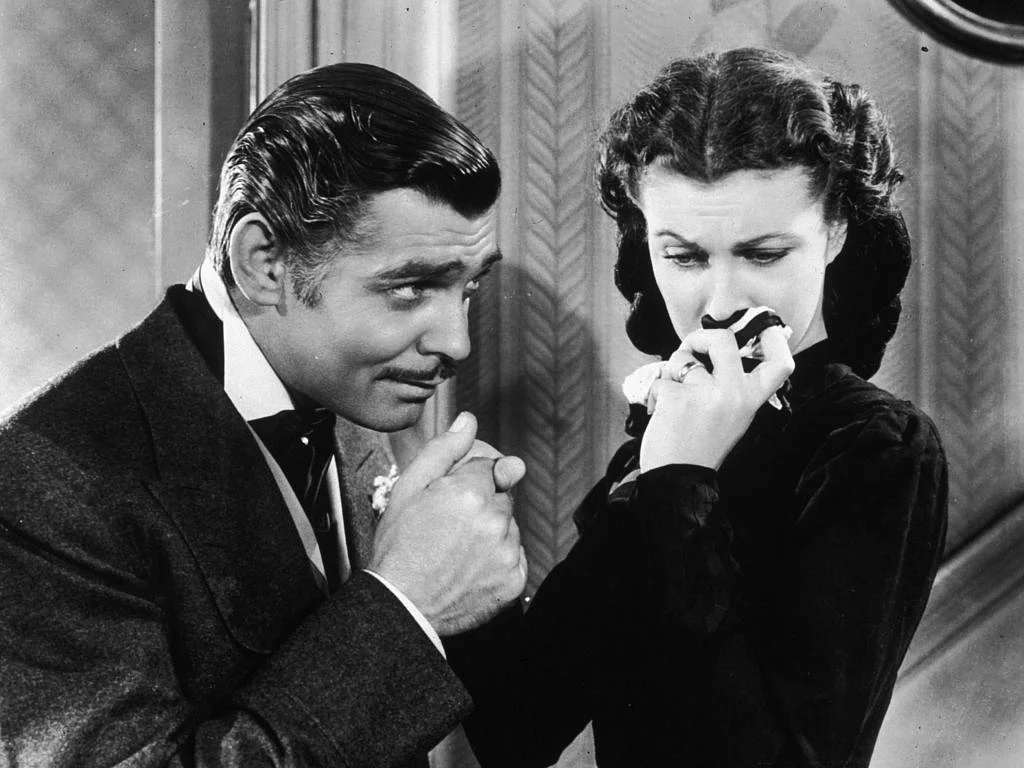 Clark Gable and Vivien Leigh in Gone with The Wind. 