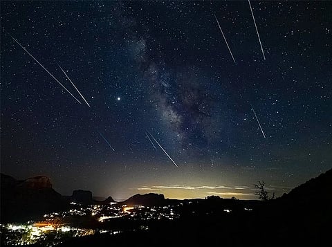 The Perseids are a prolific meteor shower associated with the comet Swift–Tuttle. 