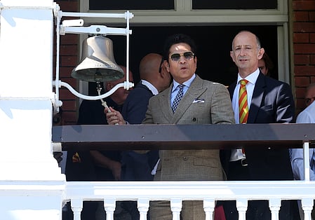 Sachin Tendulkar, who is ringing the bell for the start of the day's play during the India-England Test series, has opened up on many aspects, including his son's engagement, during an online chat.