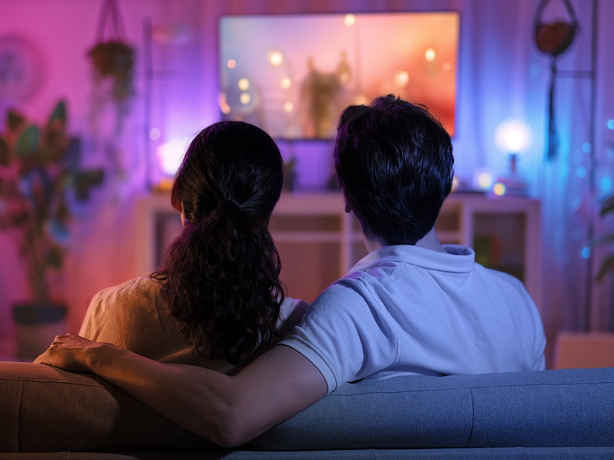 Couple watching TV