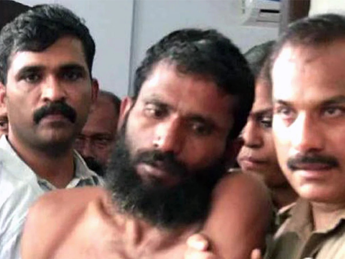 Govindachamy, the convict in the 2011 Soumya rape-murder case, who escaped from Kannur Central Jail on Friday, after he was arrested.
