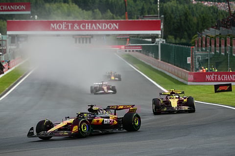 Oscar Piastri held off his McLaren teammate Lando Norris to win the Belgian Grand Prix on Sunday.