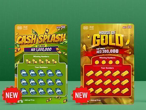 Cash Splash and House of Gold are two of the new Scratch Cards