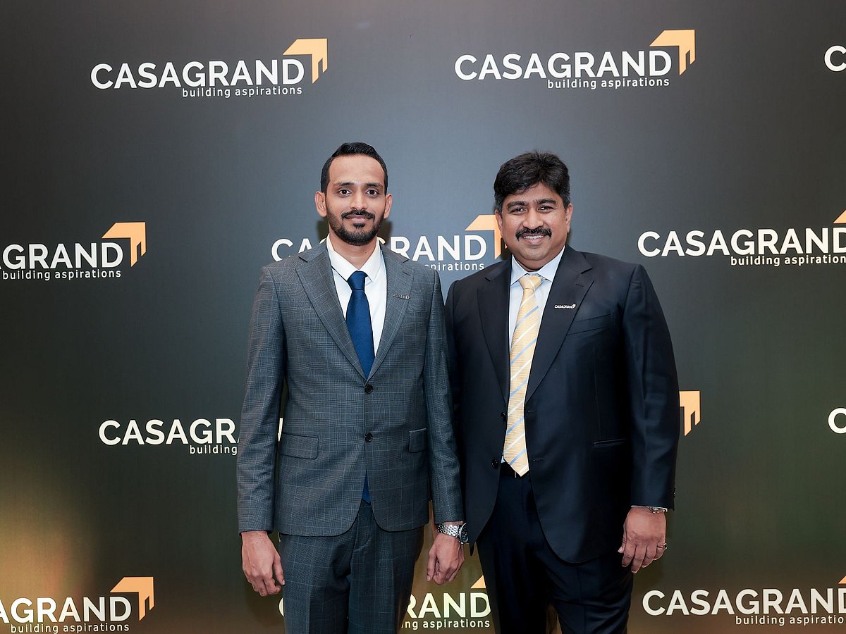 From right to left: Arun Mn, Founder and Managing Director of Casagrand, and Luthfullah K, Director, Dubai Zone