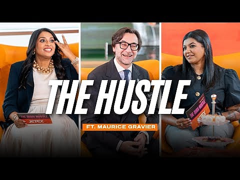 Maurice Gravier, Group Chief Investment Officer, Emirates NBD, Dhanusha Gokulan, Chief Reporter – Business, and Manjusha Radhakrishnan, Entertainment Editor during 'The Hustle' .