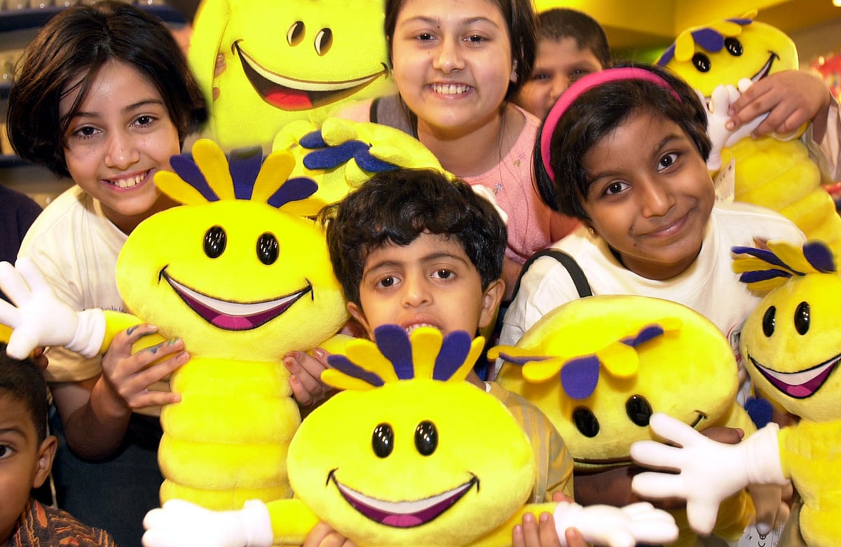 Excitement filled the air at Modhesh Fun City as children proudly showed off their newly-purchased Modhesh stuffed toys from the popular Modhesh Souvenir Stall, a must-visit attraction during the Dubai Summer Surprises (DSS) 2003.