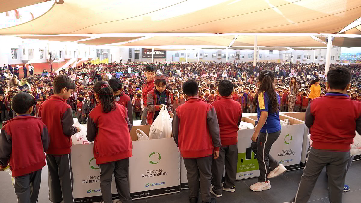 The Digital School of MBRGI announces Donate Your Own Device' campaign to help needy students around the world. Photo from the last campaign.