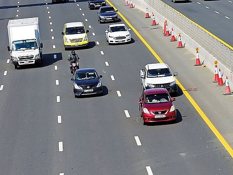 A motorist is tailgating on the inner lane of Sheikh Mohamed Bin Zayed Road. Experts say such driving habits are a recipe for disaster. Additionally, they also warn against motorists who refuse to give way to faster vehicles.