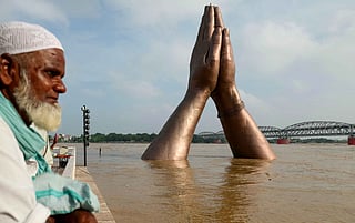 India monsoon: Rising Ganga floods Varanasi’s Namo Ghat