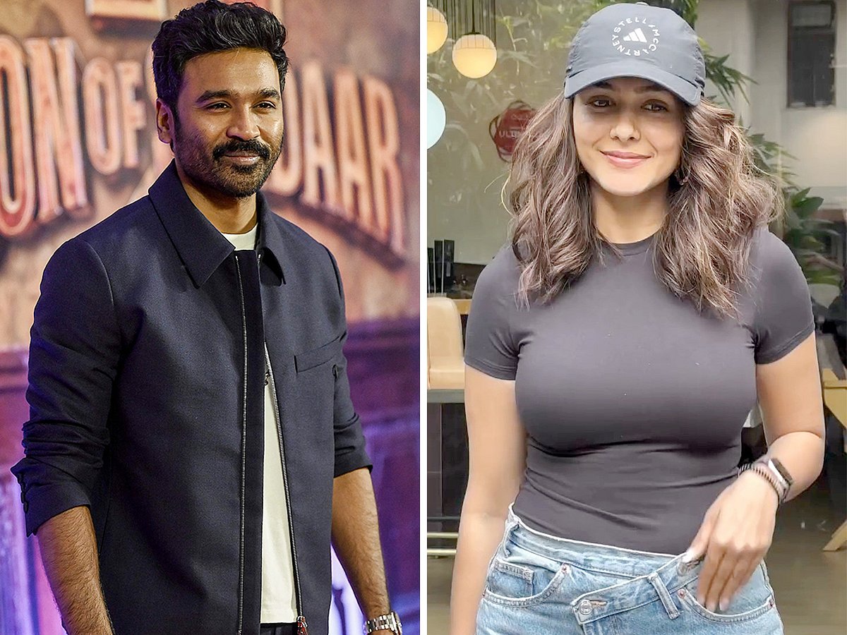 Dhanush and Mrunal Thakur 