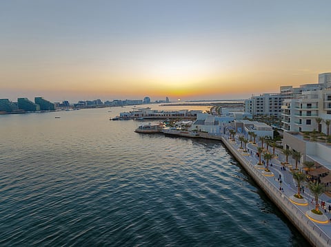 The waterfront in Yas Bay