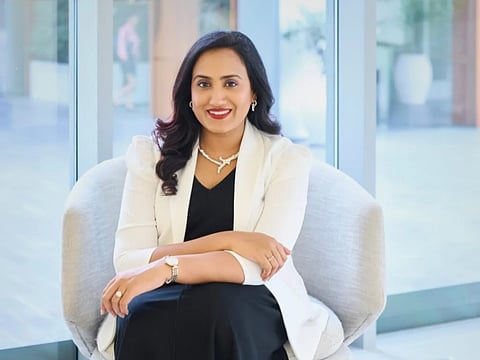Raisa Rajan explains that sustainability means coming from your roots. "My roots are India and the UAE — and I connect both through my materials. I use jute rope, because it’s part of both cultures. I use Zari because it’s part of my history," she says. 