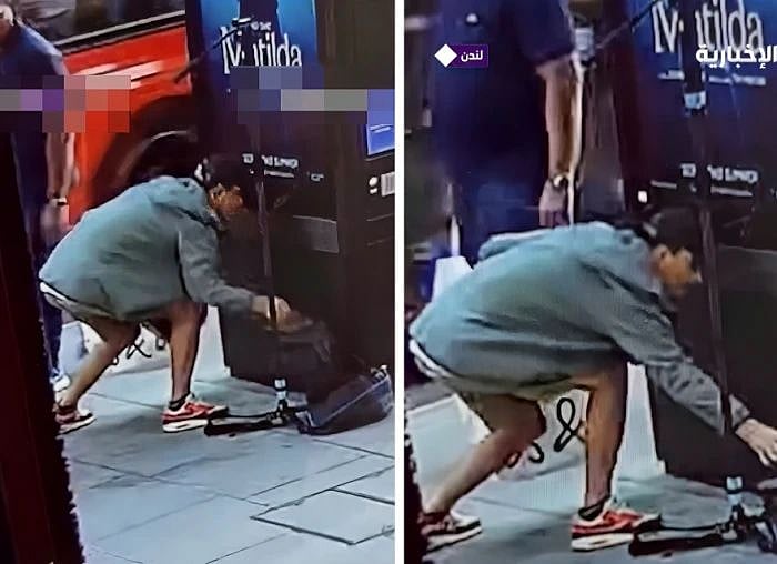 The theft unfolded in seconds and was captured in sharp detail by the crew’s rolling cameras.