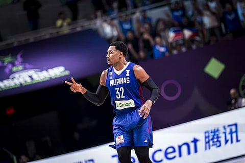 Magic Brownlee with a dagger three to force OT as he led Gilas Pilipinas with 29pts and also with 4rebs, 5asts and 1blk!