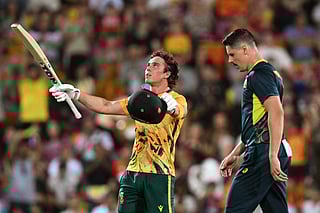 Dewald Brevis smashes record century as South Africa level T20 series