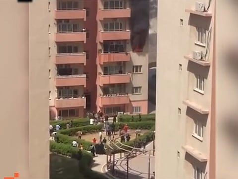Three children rescued by neighbours in Baghdad apartment fire 