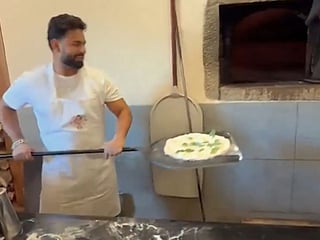 Watch: Rishabh Pant’s adventure as pizza chef