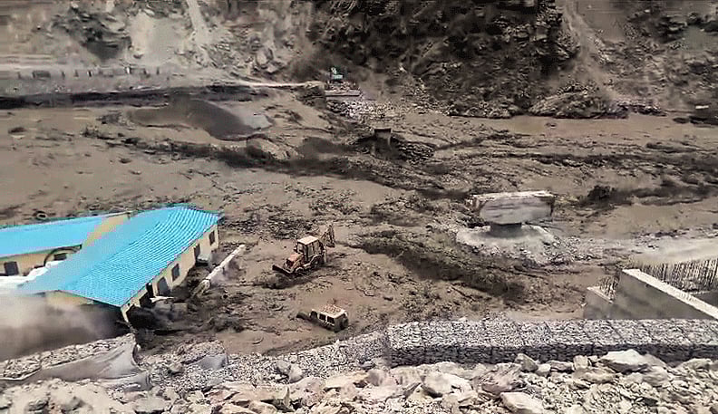 A sudden flash flood struck Hojis Lungpa Nala, in Kinnaur on Thursday. Triggered by a cloudburst in the higher reaches of the Rishi Dogri Valley, the deluge engulfed the bridge across the Sutlej River and injured one individual.  