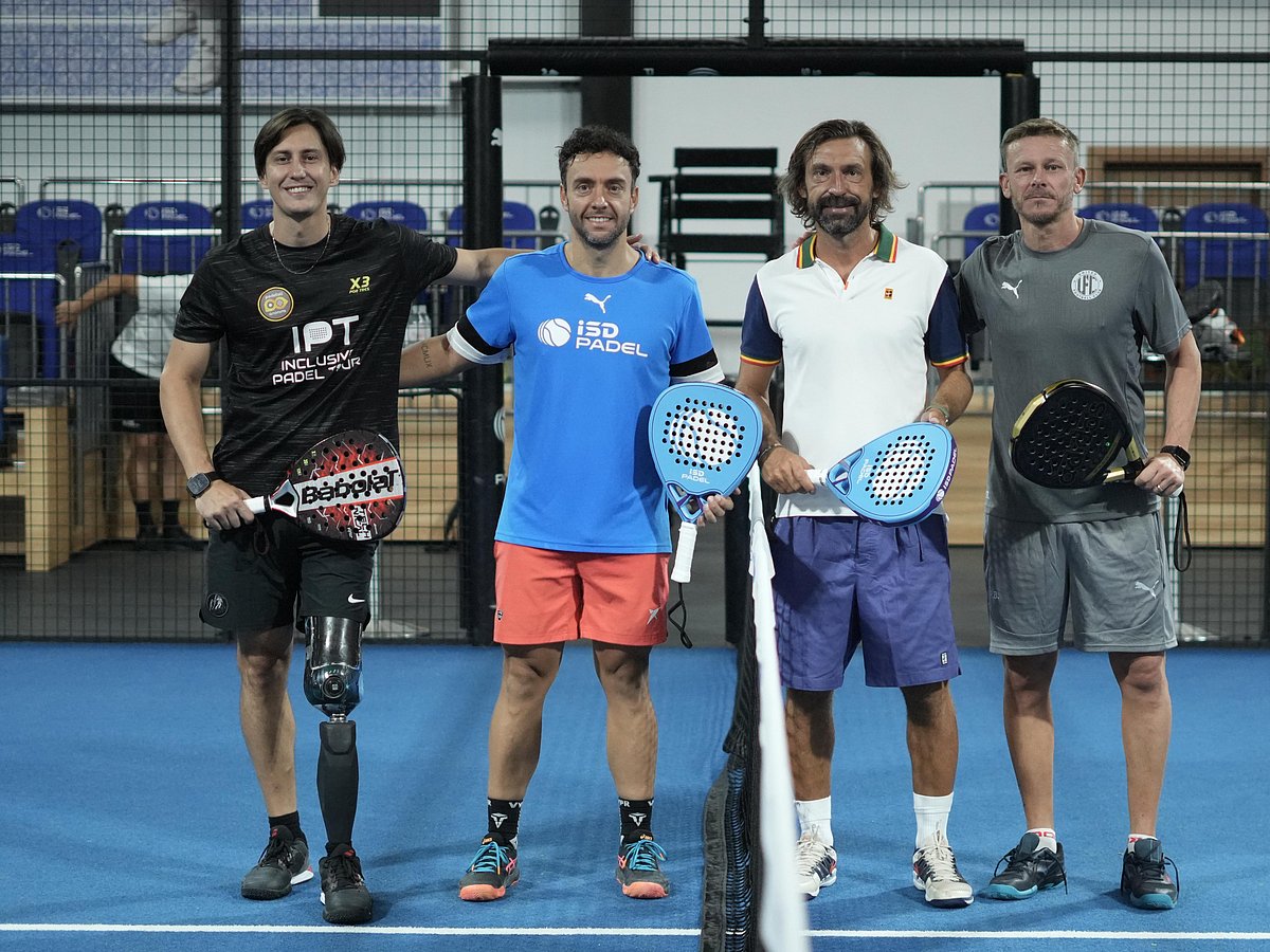 Alessandro enjoying a friendly match with world champion Andrea Pirlo at ISD Dubai. 

From the track to the padel court, this Italian Paralympian is proving that limits are only in the mind.