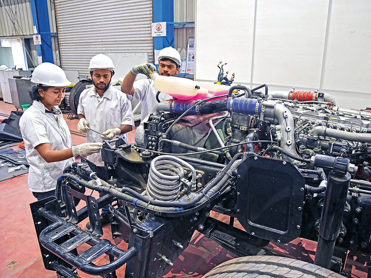 Technicians working at Axia – VAVE Centre of Excellence at Tata Technologies’ Hinjewadi campus
