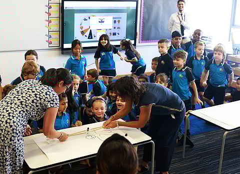 Student at GEMS International School. GEMS Education chairman and founder Sunny Varkey underscored the importance of the human element in teaching