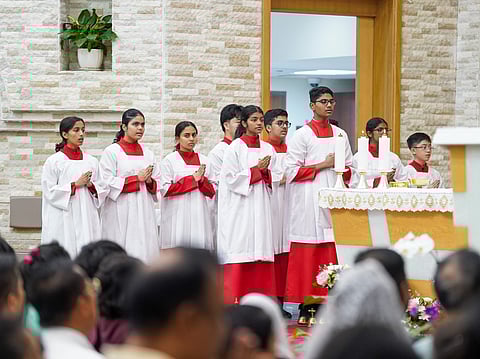 A prayer service held at St Joseph’s Cathedral.