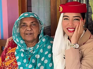 Emirates crew member flies to Kerala, surprises grandma