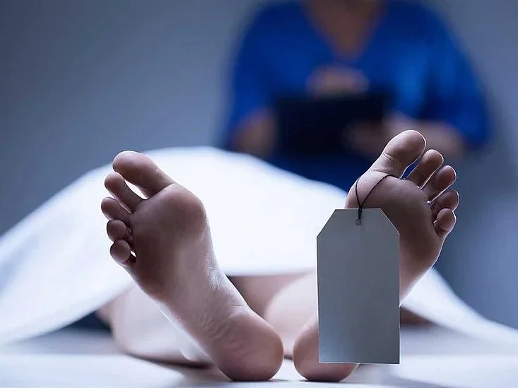 Stock Suicide dead body morgue