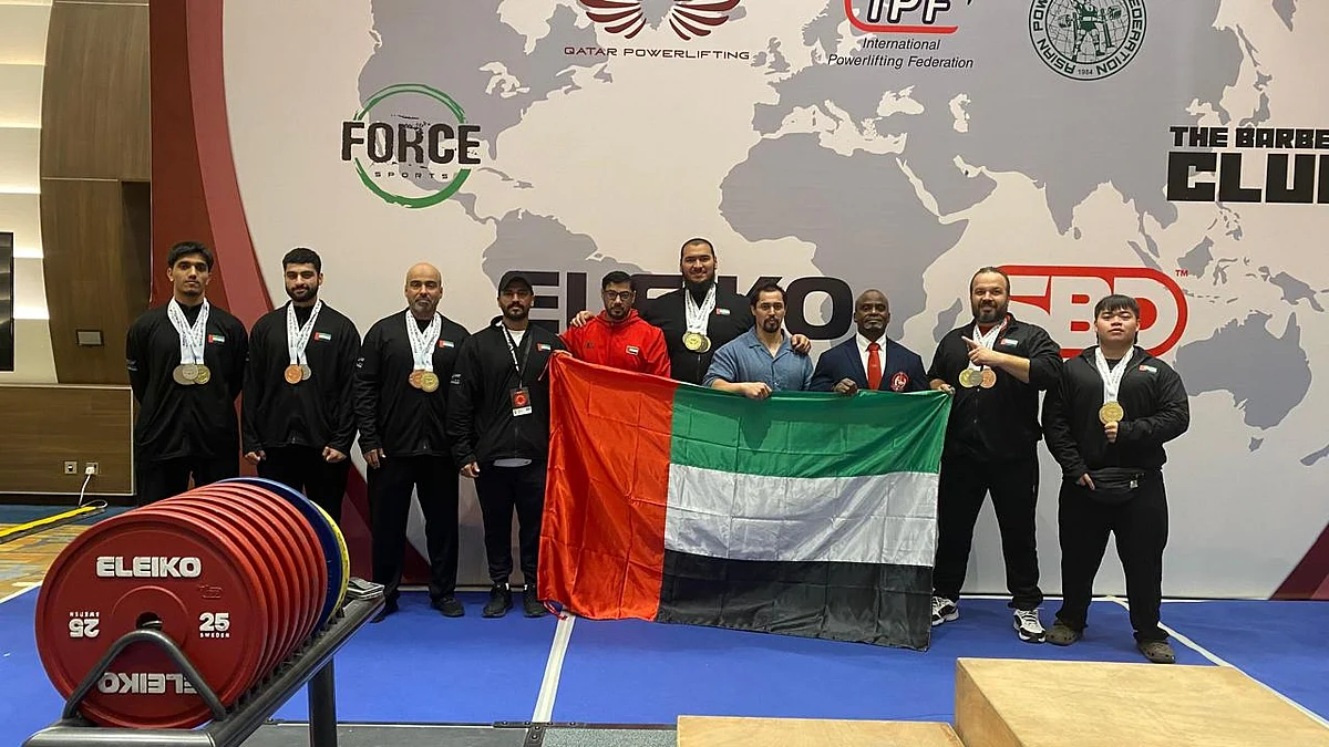 UAE powerlifting team wins 21 medals in Qatar