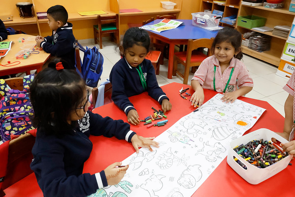 First day after summer break at Delhi Private school in Sharjah.