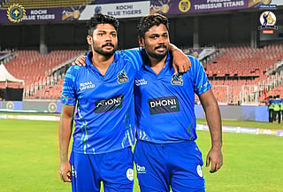 Brothers Sanju Samson (right) and Saly Samson