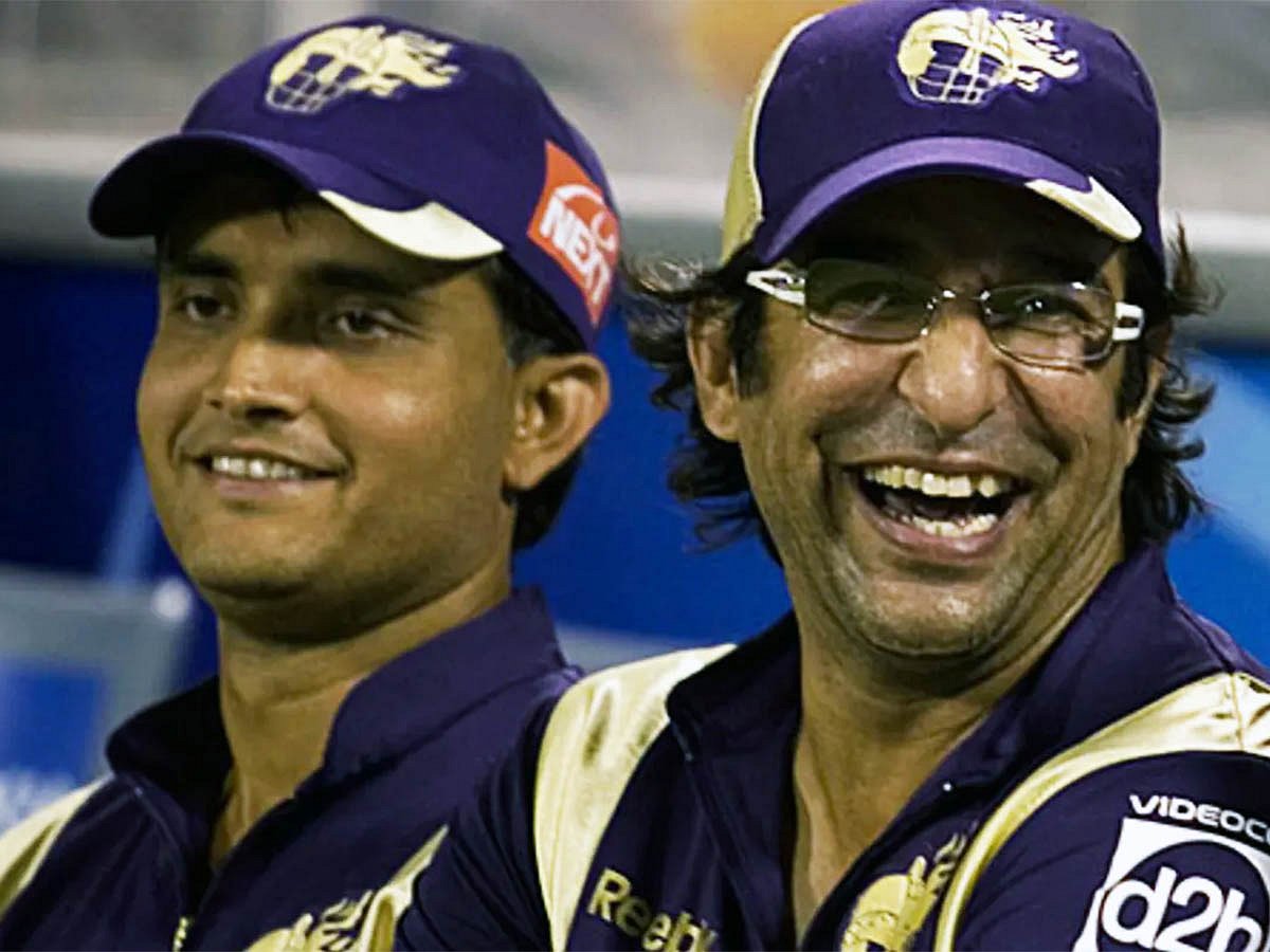 Wasim Akram and Saurav Ganguly during IPL in 2010

ANI