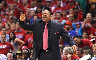 Head coach Mark Jackson of the Golden State Warriors shouts instructions in the game with the Los Angeles Clippers in Game Seven of the Western Conference Quarterfinals during the 2014 NBA Playoffs at Staples Center on May 3, 2014 in Los Angeles, California.