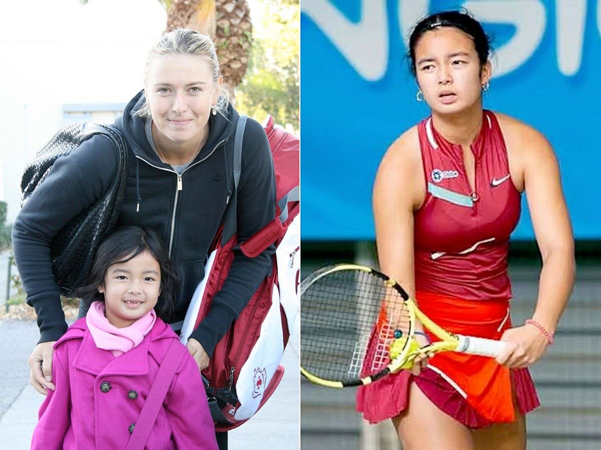 A younger Alex Eala (left) with tennis star Maria Sharapova. Alex, now aged 20, has worked her way up the WTA rankings, with a stunning performance at the Miami Open. 

