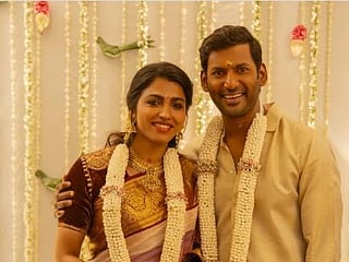 Tamil actors Vishal and Dhanshika get engaged