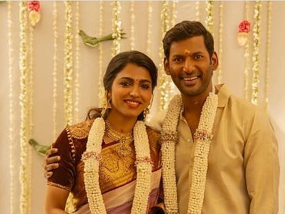 Tamil actors Vishal and Dhanshika are engaged, first photos out: 'Feeling blessed'