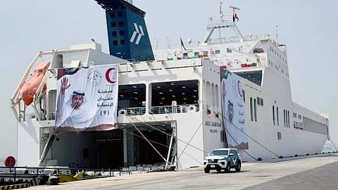 UAE's 9th Hamdan humanitarian ship departs to Gaza under 'Operation Chivalrous Knight 3'
