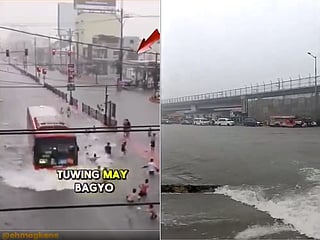 The contractors seen behind multi-billion-peso flood control projects (many were no-shows at the Senate probe) are the flavour of the month. Screengrabs show flooded streets in the Philippines.