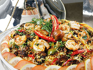 Savor Emirati seafood biryani and traditional delights