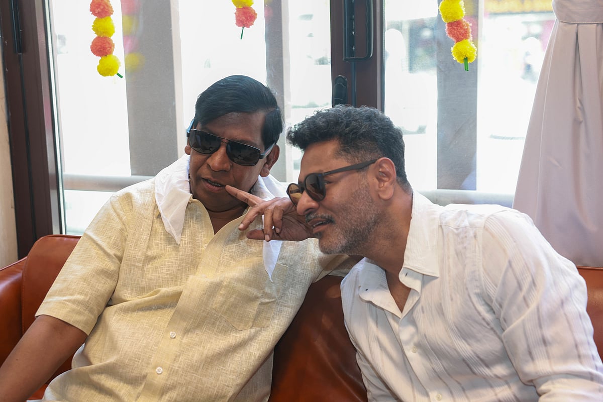 Vadivelu (left) and Prabhu Deva will be reuniting in a new movie that was launched in Dubai recently.
