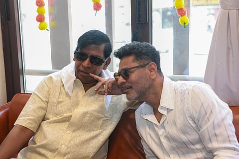 Vadivelu (left) and Prabhu Deva will be reuniting in a new movie that was launched in Dubai recently.